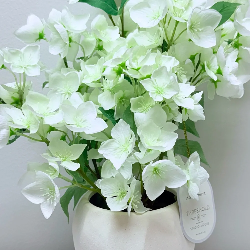 New Cream Hydrangea Arrangement w/ vase by Threshold™ designed with Studio McGee